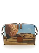 Paul Smith Stripe Balloon-print Wash Bag In Multicolour