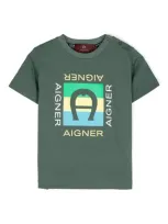 Aigner Babies' Logo-printed T-shirt In Green