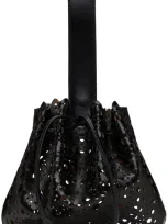 Alaïa Black Rose Marie Bag In 999 - Noir