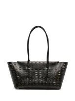 Alaïa Neo Mina 32 Vienne Leather Tote In Black