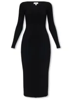 Alaïa Ribbed Dress In Black