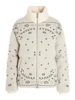 Alanui Bandana Puffer Jacket In White