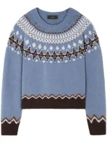 Alanui Sweet Winter Virgin-wool Jumper In Light Blue