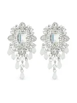 Alessandra Rich Crystal-embellished Earrings In Silver