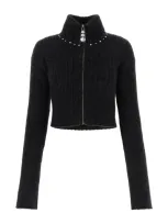 Alessandra Rich Sweaters In Black Melange