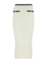 Alessandra Rich Stripe In White