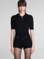 Alessandra Rich Topwear In Black Cotton