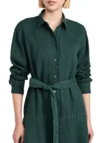 Alex Mill Lilia Shirt Dress In Linen In Pine Grove