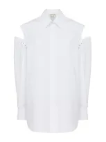 Alexander Mcqueen Cotton Cocoon Shirt In White