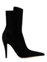 Alexander Mcqueen Leather Birdee Heeled Boots 105 In Multicolor