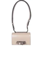 Alexander Mcqueen Mini Satchel Bag In Beige