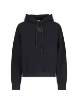 Alexander Wang Logo Hoodie In Black  