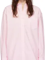 Alexander Wang T Pink Pocket Shirt In Light Pink