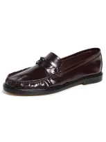 Alexandre Birman Clarita Laser Loafers Dark Plum