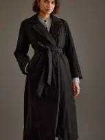 Aligne George Wrap Coat In Black