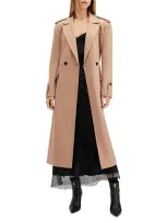 Allsaints Augusta Cashmere Wool Blend Oversized Coat In Camel Brown