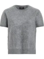 Allsaints Cashmere Rebel T-shirt In Grey Marl