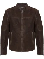 Allsaints Cora Leather Jacket In Brown