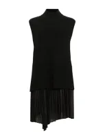 Allsaints Eve 2-in-1 Mini Dress In Black