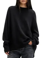 Allsaints Ines Cashmere Wool Crewneck Sweater In Black