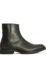 Allsaints Leather Lang Ankle Boots In Brown