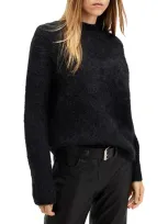 Allsaints Vortex Crewneck Sweater In Black