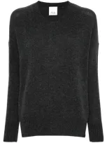 Allude Crew-neck Cashmere Sweater In Grey