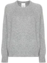 Allude Ribbed-knit Sweater In Carrara Mel