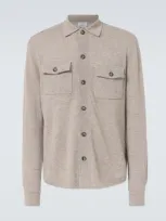 Allude Wool And Cashmere Overshirt In Beige