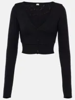 Alo Yoga Me Time Cropped Cardigan In Black