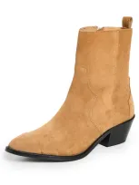 Alohas Austin Suede Tan Leather Ankle Boots