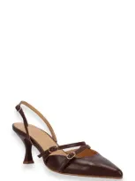 Alohas Joelle Leather Kitten Heel In Brown, Women's At Urban Outfitters