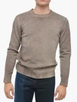 Altea Crew Neck Virgin Wool Sweater In Gray