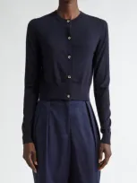 Altuzarra Arlette Merino Wool Blend Cardigan In 000400 Navy