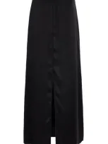 Altuzarra Benji Silk Column Maxi Skirt In Black