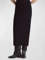 Altuzarra Wallenda Ribbed Midi Skirt In Black