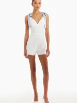 Amanda Uprichard Audrielle Romper In Wht,arct