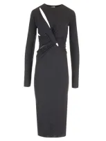 Amazuìn Bea Cut Out Midi Dress In Black