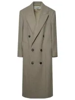 Ami Alexandre Mattiussi Double Breasted Oversized Coat Neutrals For Women In Cream