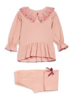 Amiki Kids' Scarlet Pyjama Set In Pink