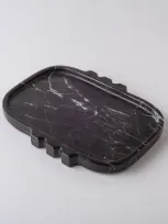 Andjacob Decor Tauro Tray In Black Marble