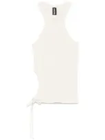 Andreädamo Ribbed Jersey Tank Top In Neutrals