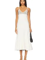 Anna October Devi Midi Dress In Ivory