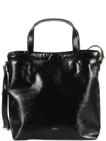 Apc Ninon Drawstring Tote Bag In Lzz Black