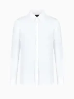 Armani Exchange Regular Fit Cotton Shirt In White