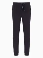 Armani Exchange Soft Yarn Jogger Pants With Logo In Black