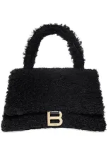 Balenciaga Hourglass Small Shoulder Bag In Black