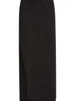 Balenciaga Wool Midi Wrap Skirt In Grey