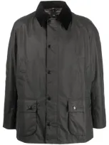 Barbour Ashby Wax Shirt Jacket In Grey