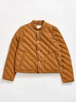 Billy Reid Bias Quilted Jacket In Chocolate